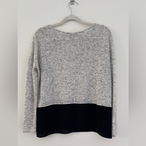 Express‎ Woman's Size XS Top Color Block Sheer Trim Long Sleeve Y2K - Picture 2 of 11